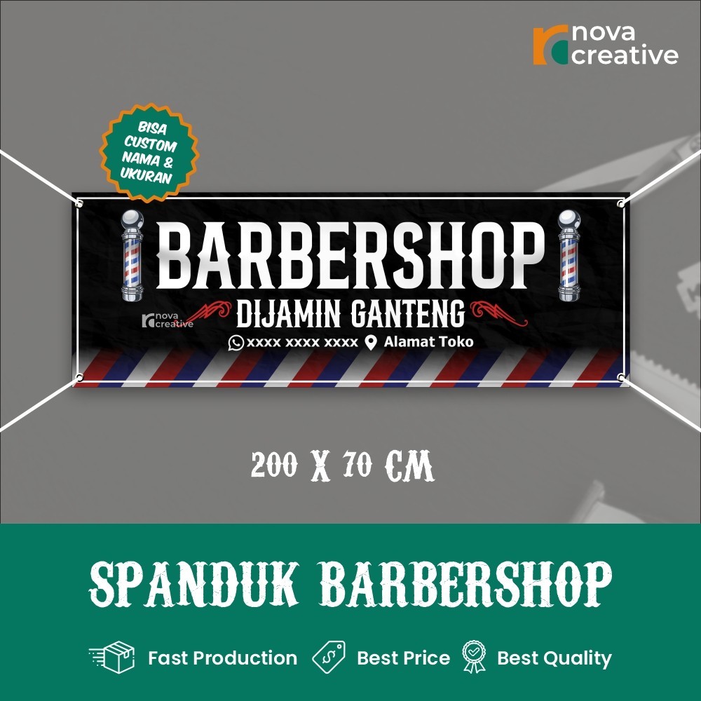 Jual Print Spanduk Cukur Rambut / Pangkas Rambut Spanduk Custom Desain ...