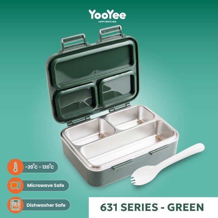 Jual Produk Ready Yooyee 631 Kotak Makan Stainless 3 Sekat | Shopee ...