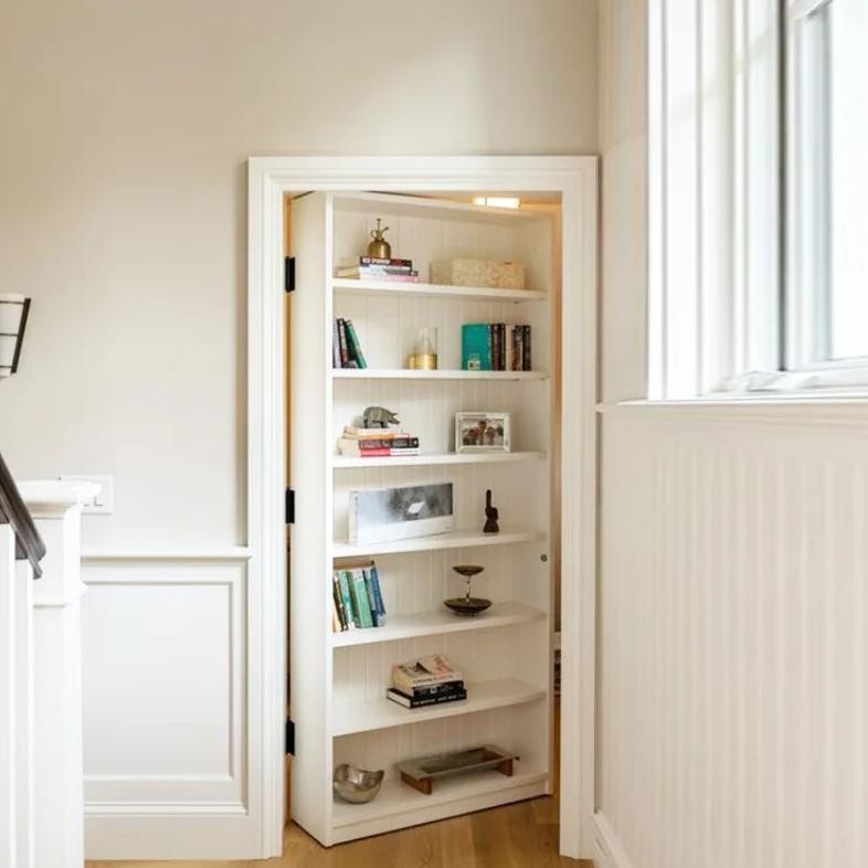 Jual prettywood modern house interior bookshelf door design invisible ...