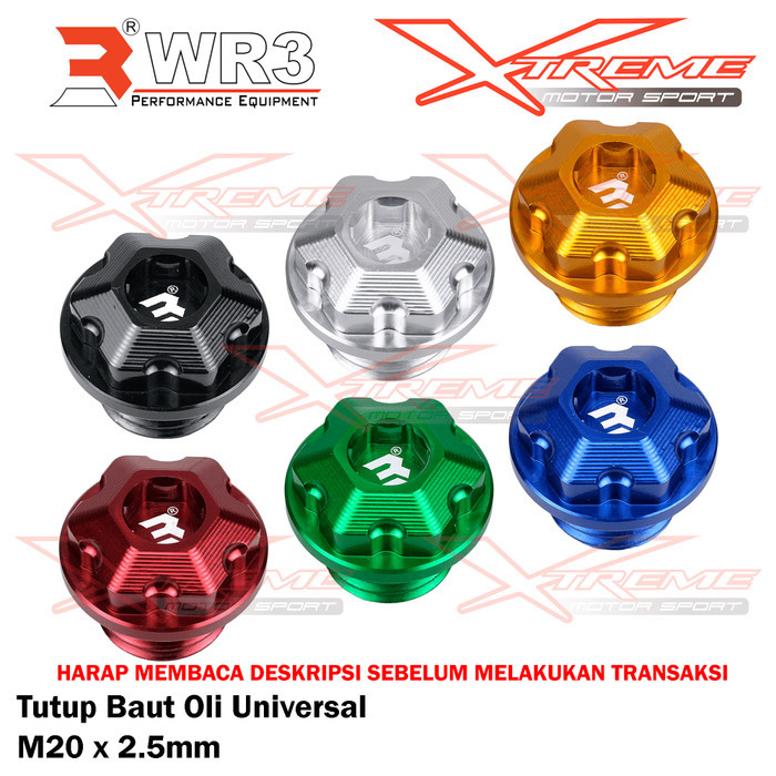 Jual TUTUP BAUT OLI WR3 UNIVERSAL XMAX NMAX ZX25R CBR NINJA R15 R25 ...