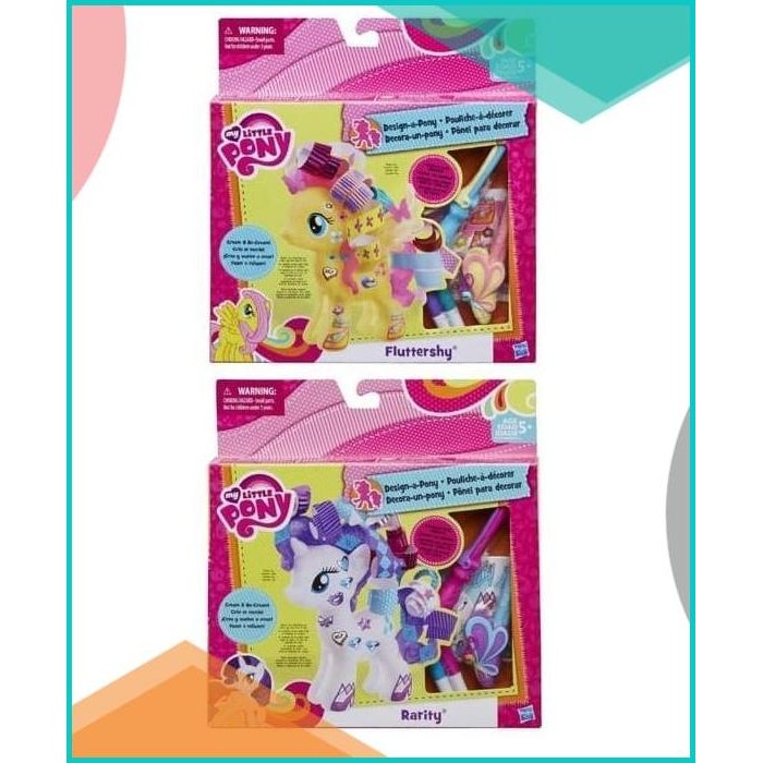 Jual My Little Pony Design-a-Pony Kit Fluttershy Rarity / ORIGINAL ...