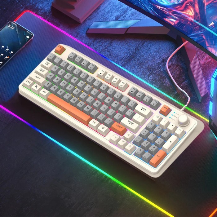 Jual Gaming Keyboard K820 - RGB Light Wired Keyboard / Mechanical Feel ...