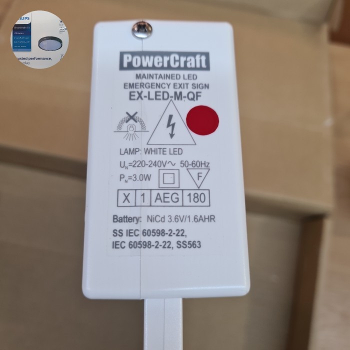 Jual lampu exit powercraft / powercraft EX-LED-M-QF | Shopee Indonesia