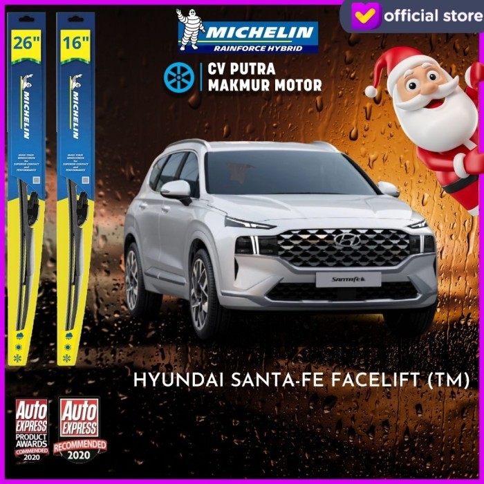 Jual MICHELIN RAINFORCE HYBRID WIPER FOR HYUNDAI SANTA FE FACELIFT (TM ...