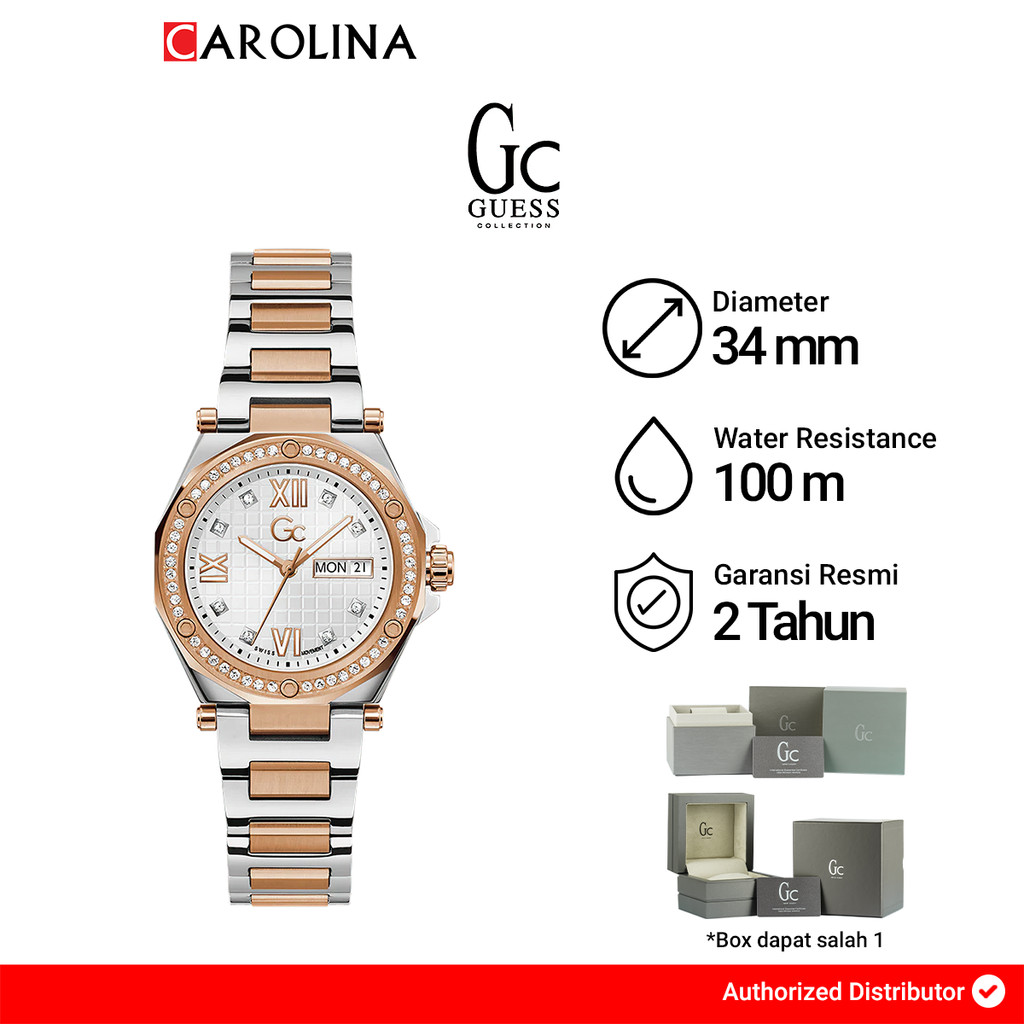 Jual Jam tangan Wanita GC Z20002L1MF Legacy Silver Rose Gold Metal ...