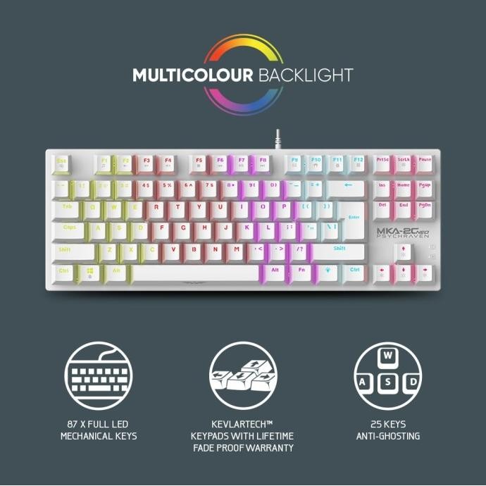 Jual Keyboard Gaming Mechanical Armaggeddon MKA-2C NEO Psychraven TKL ...