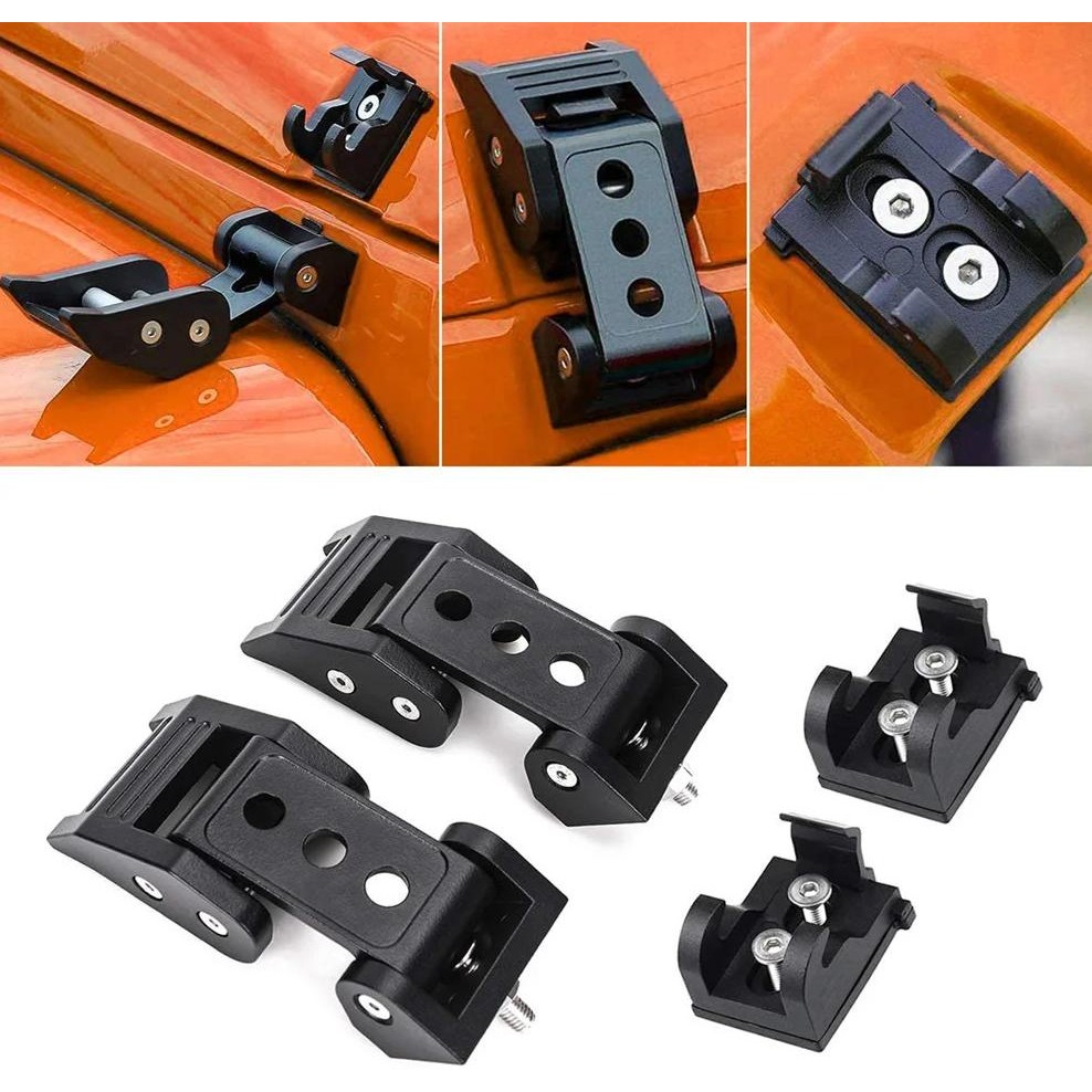 BESTAOO Anti-Theft Hood Lock For Jeep Wrangler JK (2007-2018) - Hidden Aluminum Locking Latches With 2 Keys - View #6