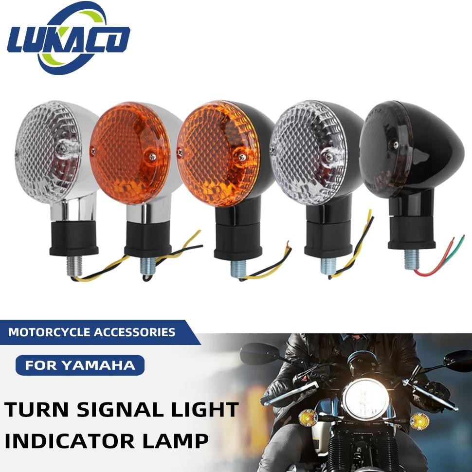 Jual 2Pcs Motorcycle Front Rear Turn Signal Light Flasher Retro ...