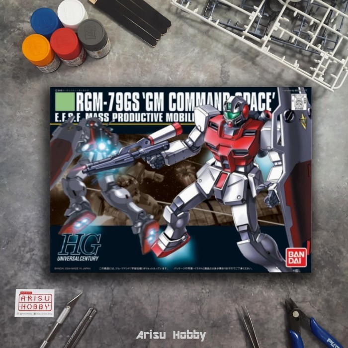 Modèle Kit - BANDAI SPIRITS - Gundam HGUC GM Commando 1/144 - Bleu
