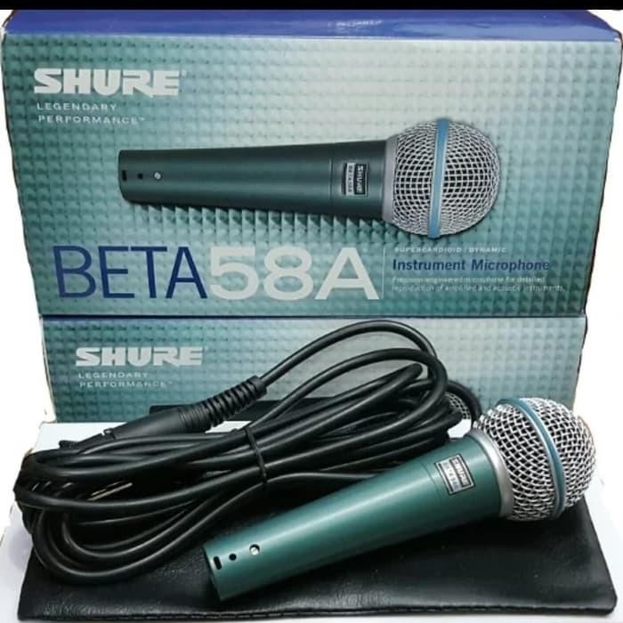Jual Microphone Shure Beta58A Mic Wire Beta 58A Mikrofon Mik Kabel