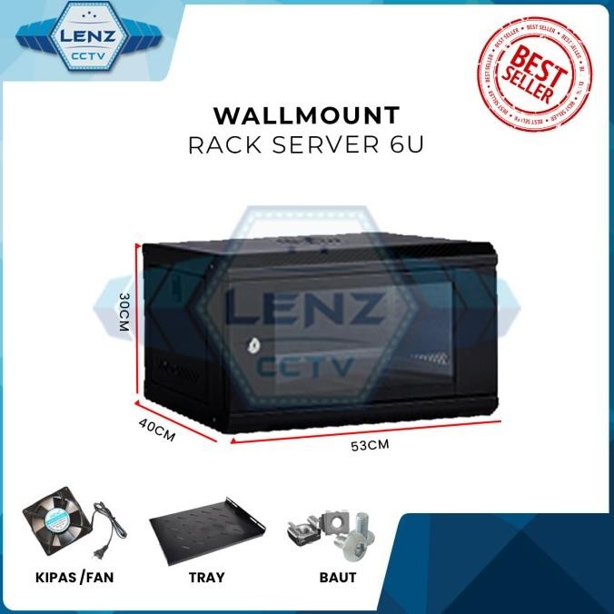 Jual Wallmount Rack 6U Single Door / Rack Server 6U Single Door ...