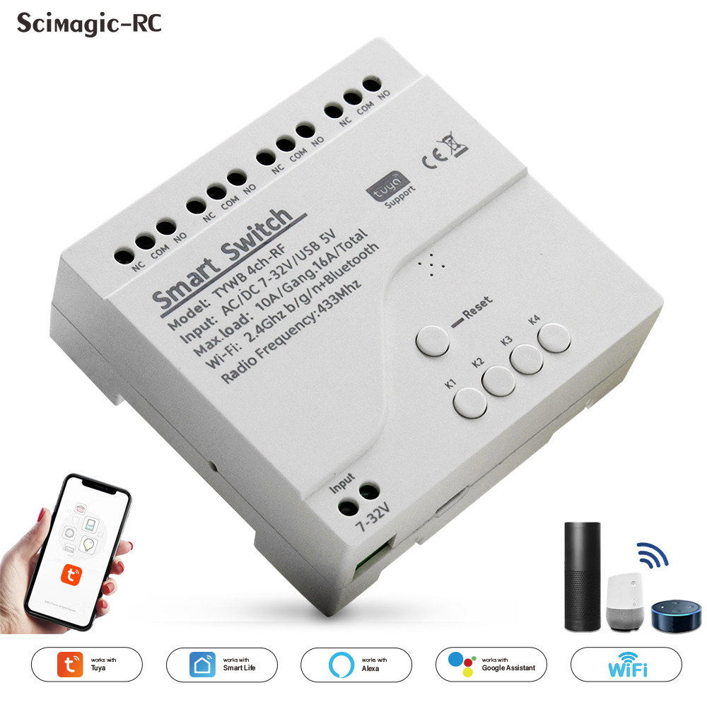 Jual Universal Tuya Switch 220V 85-250V Smart Modu 5V 12V 24V | Shopee ...