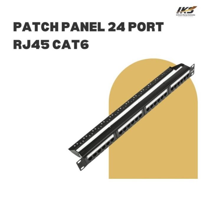 Jual !!!!!!] Patch Panel 24 port RJ45 CAT6 Rack Mount BRAND NEW ORI ...
