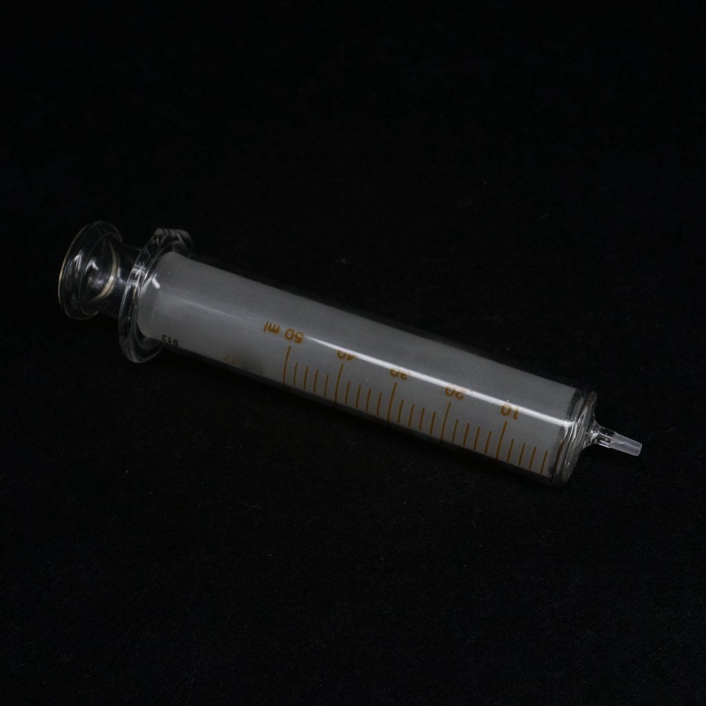 Jual 50ml Glass Syringe Injector Lab Sampler Standard Diameter Caliber ...