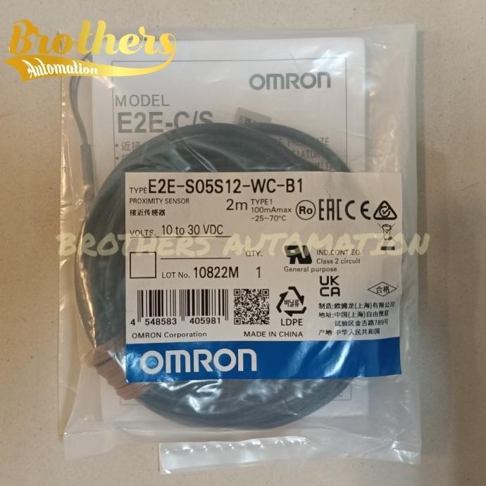 E2E S05S12 WC C1 2M | Sensore di prossimà Cilindro filettato Omron