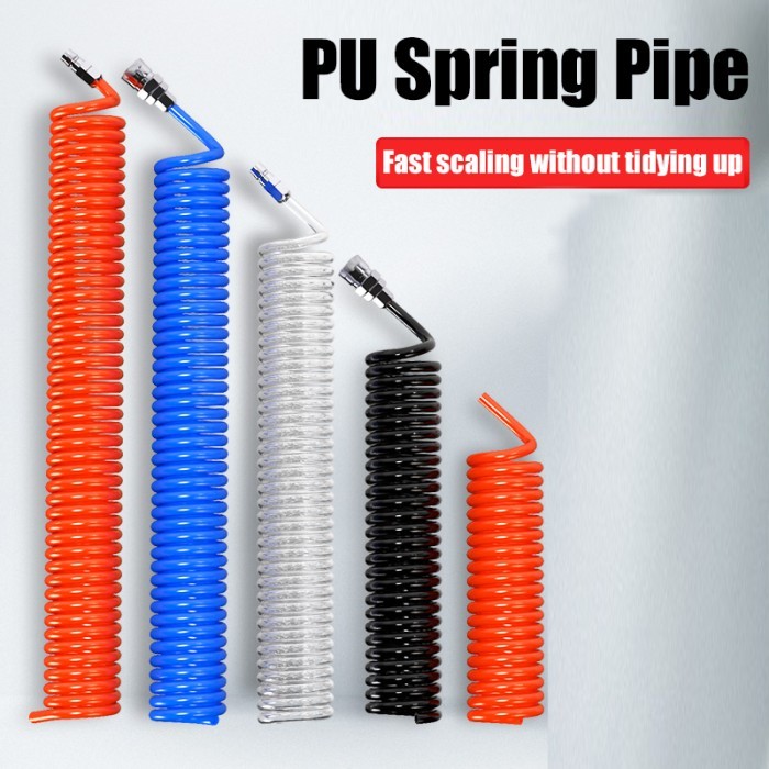 Jual CHROMEE PU Spring Pipe Air Compressor Gas Line Pneumatic High ...
