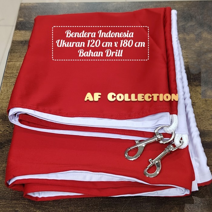Jual HARGA DISC - Bendera Indonesia Merah Putih Bahan Drill Ukuran 120 ...