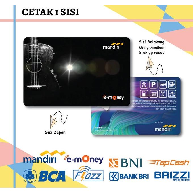 Jual promo kartu emoney mandiri bca bni bri musik gitar guitar - 1 sisi ...
