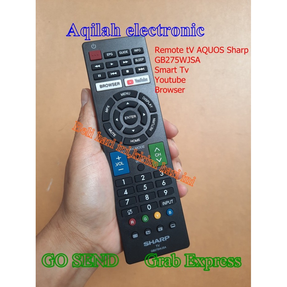 Jual Remote Tv Sharp Smart Tv Youtube Browser Original Gb275Wjsa ...