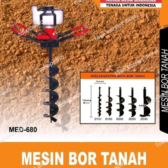 Jual Mesin Bor Tanah Biopori Eart Auger Matsumoto Med 680 + Drill 100Mm ...