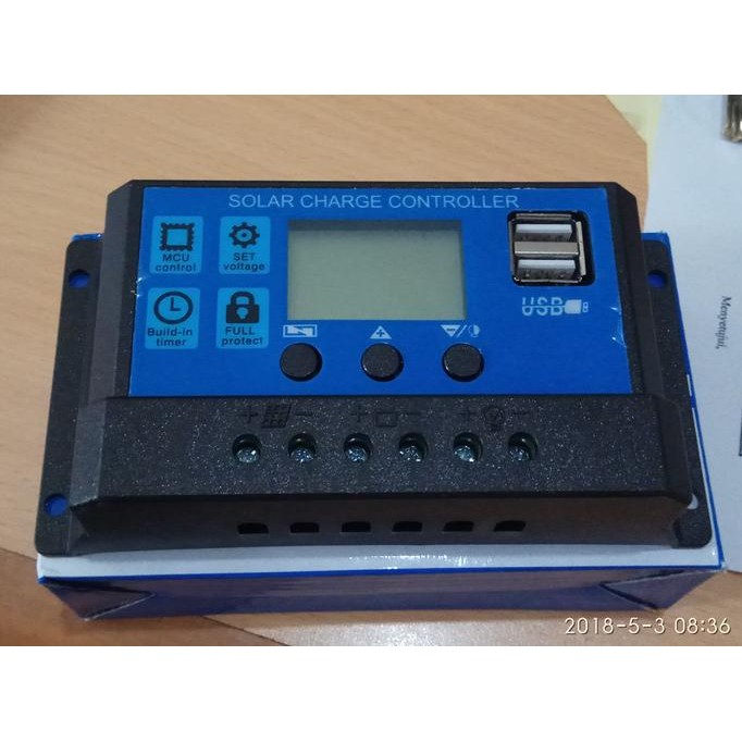 Jual PWM Solar Charge Controller LCD USB 30A Panel Surya Solar Cell ...
