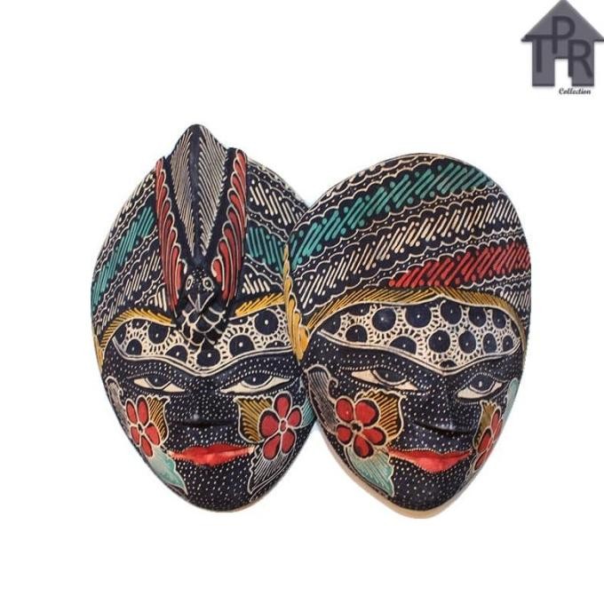 Jual Kerajinan Kayu Batik Topeng Panji Laras - T18 | Shopee Indonesia