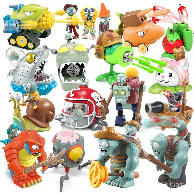 Action Figure Plants Vs Zombies 3-in-1: Robot Deformation Boss E Mecha - Giocattoli Da Collezione