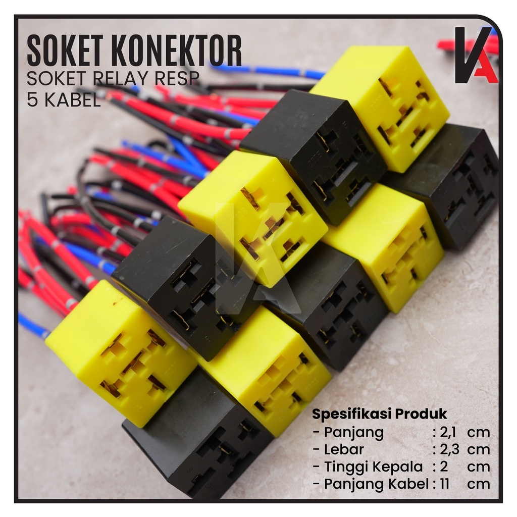 Jual RUMAH RELAY RE5P / SOCKET CABLE RELAY / SOKET KABEL KAKI 5 PIN ...