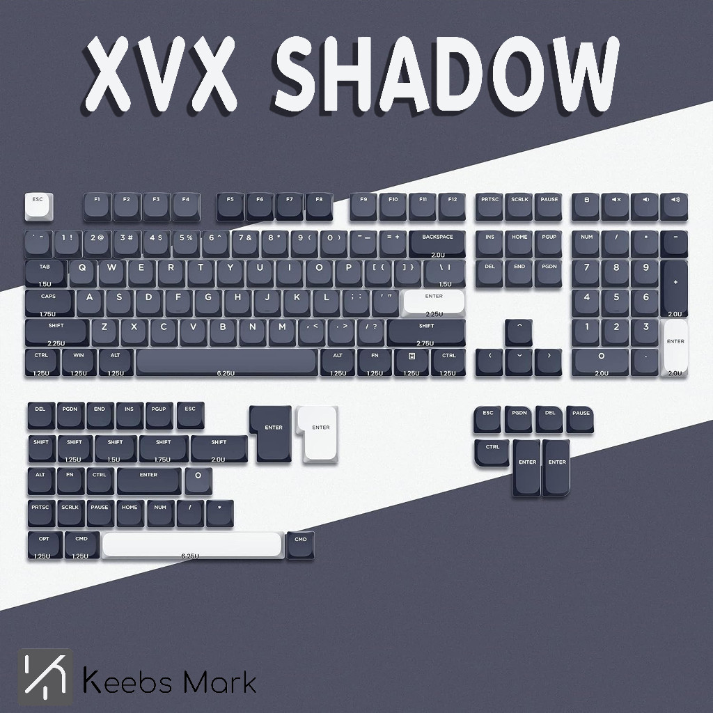 Jual P R O M O XVX Shadow Keycaps - Doubleshot PBT 144 Keys Mechanical ...