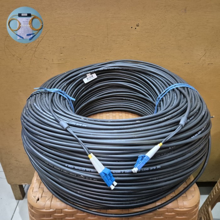 Jual KABEL FIBER OPTIK 2 CORE 300 METER DUPLEX SINGLEMODE LC TO LC OFNR ...
