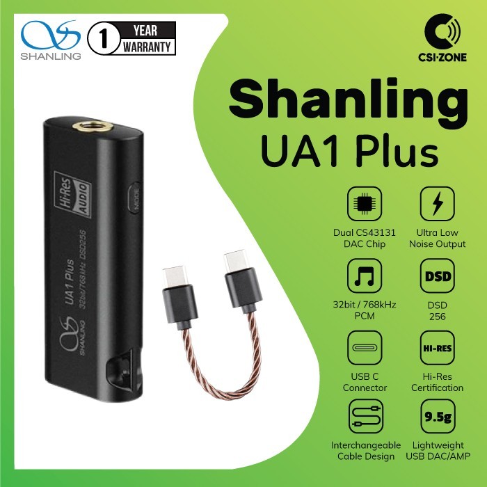 Jual Shanling UA1 Plus / UA1+ Dual CS43131 Portable USB DAC / Amplifier ...