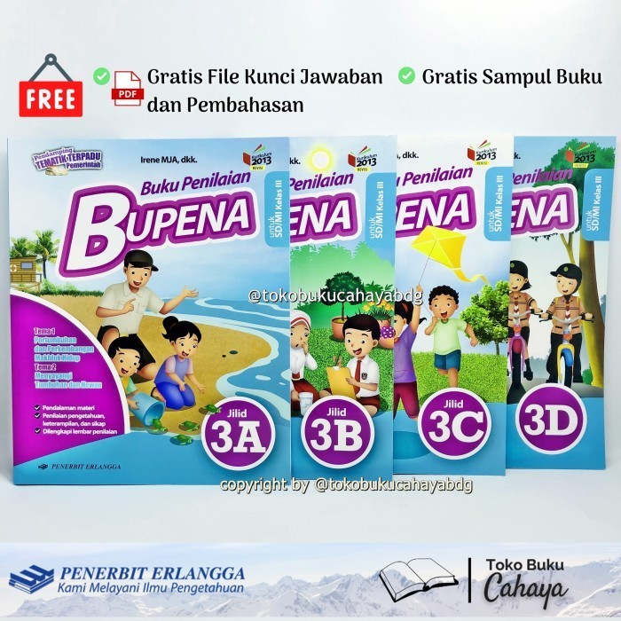 Jual Buku BUPENA SD KELAS 3A 3B 3C 3D K13N ERLANGGA buku penilaian ...