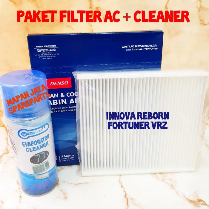 Jual PAKET FILTER AC PLUS CLEANER TOYOTA INNOVA ALL NEW REBORN FORTUNER ...