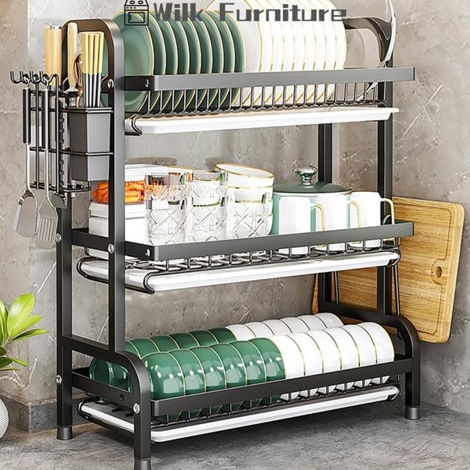 Jual Rak Piring Rak Cuci Piring Rak Pengering Piring Susun Dish Drainer ...