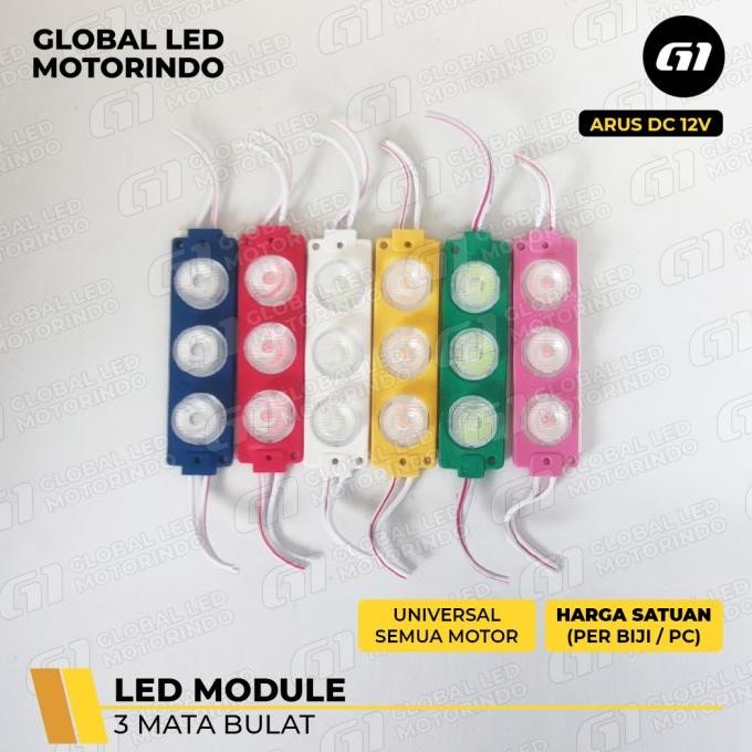 Jual LED RENTENG / MODULE 3MATA BULAT 12V JUAL PER PCS Indo Autocar ...