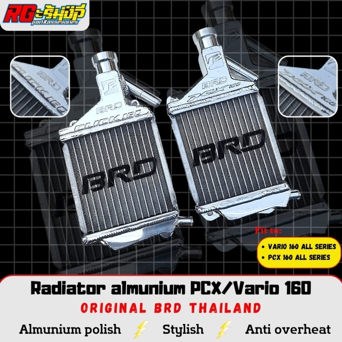 Jual Radiator almunium Polish BRD racing Vario 160 PCX 160 original ...