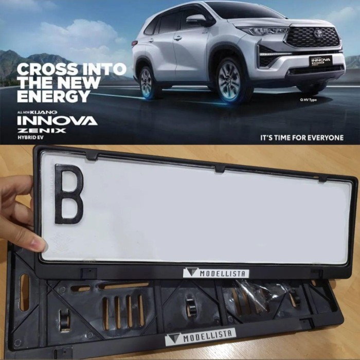 Jual Ready Tempat plat nomor Baru Modellista innova zenix | Shopee ...