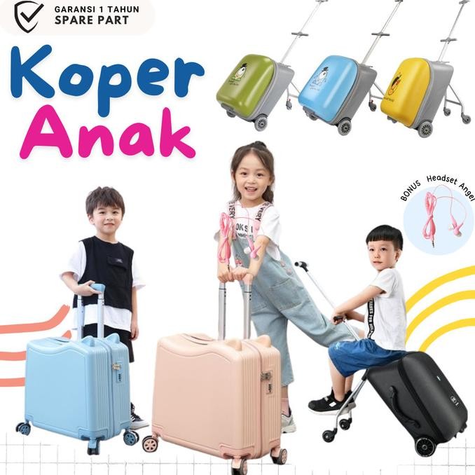 Jual Koper Stroller Anak Lazy Luggage 2 In 1 Koper Duduk Anak Qbox Q ...