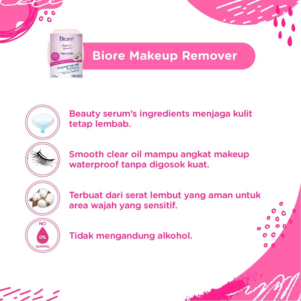 Jual Biore Make Up Remover Tissue Untuk Make Up Waterproof Cleansing ...