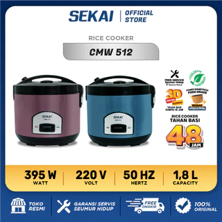 SEKAI Rice Cooker / Penanak Nasi Magic Com Penghangat Nasi 3 in 1 Ukuran 1.8L  Matte Blue Purple - CMW 512