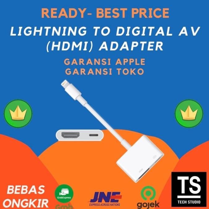 Jual Apple Lightning to Digital AV Adapter HDMI Original iPhone iPad