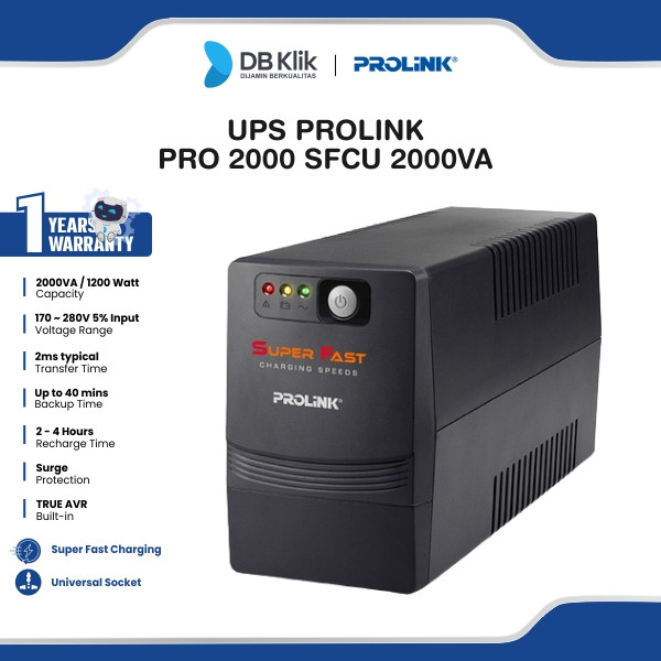 Jual Prolink Ups Pro 2000 Sfcu 2000Va Super Fast Charging | Shopee ...