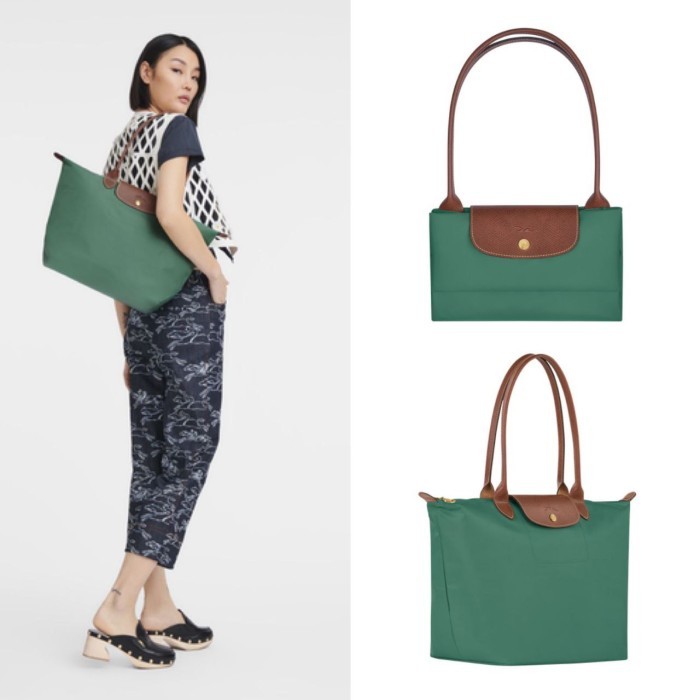 Jual Longchamp Le Pliage Original Large Long Handle (LLH ) Sage