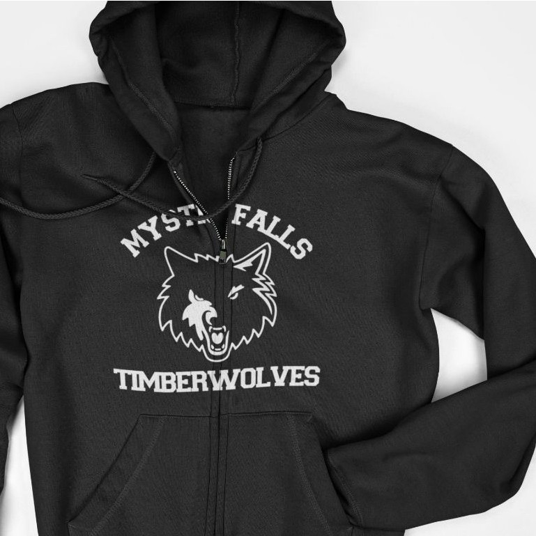 Jual Hoodie Jaket Zipper Mystic Falls Timberwolves Shopee