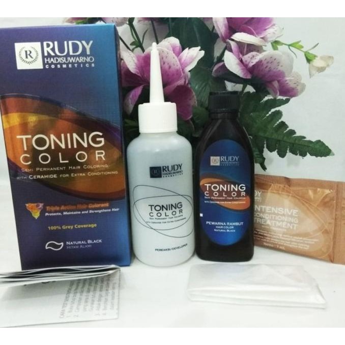 Jual Rudy Hadisuwarno Toning Color Semir Rambut 1 Set | Shopee Indonesia