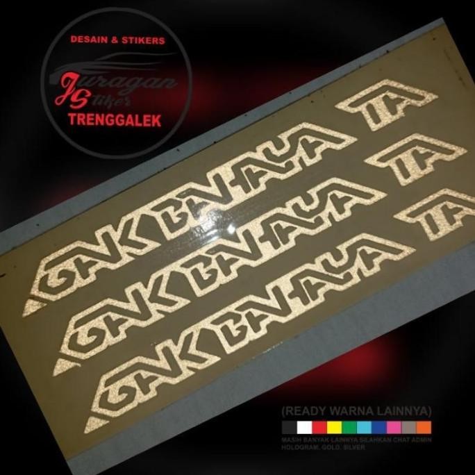 Jual Stiker GAK BAHAYA TA stiker viral bisa custome costum bisa ...