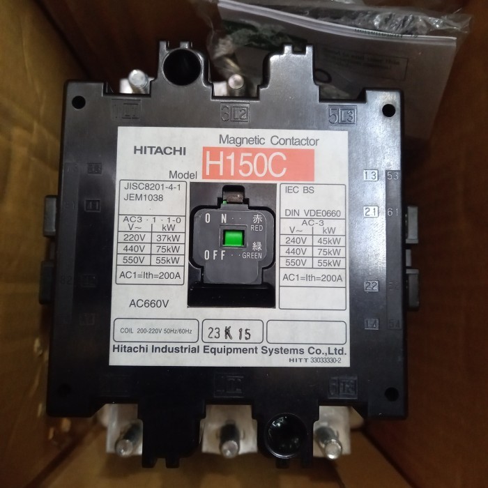Jual BEBAS ONGKIR - Magnetic Contactor Hitachi H150C 220V Original ...