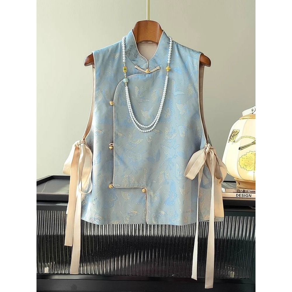 Mulberry Silk Overlap Vest main image 0