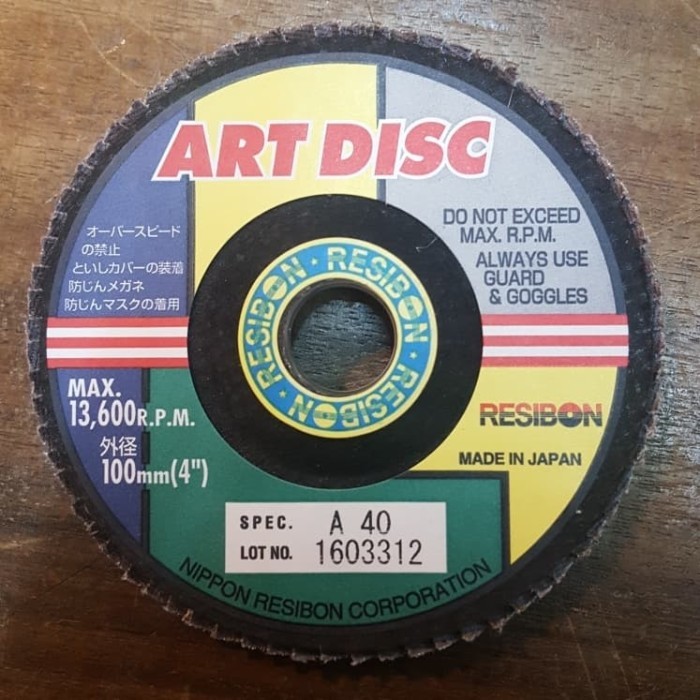 Jual Nippon Resibon Art Disc Abrasive Wheel (A&Zseries #40,60,80) 4 ...