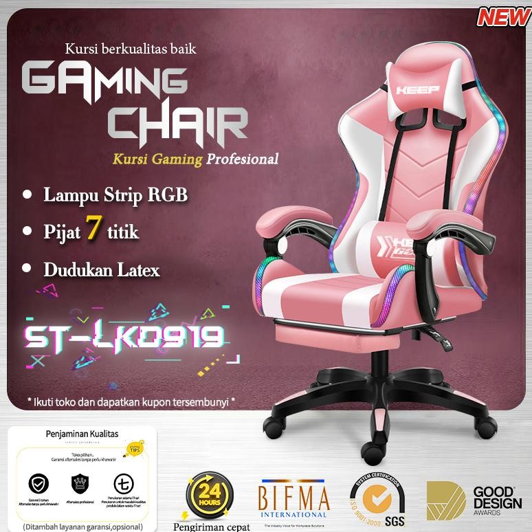 Jual MBK Kursi gaming profesional, kursi gaming RGB, dengan fungsi